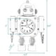 thumbnail image 4 of Reloj despertador robot de metal inoxidable TANGJMXG blanco sin tictac, 4 of 4