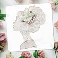 thumbnail image 3 of Rose Woman Silhouette Painting Stencil 11.8x11.8inch Rose Woman Silhouette Template Decorative Elegant Woman with Rose Leaves Hats Stencil for Painting On Wall Door Furniture Floor, 3 of 9