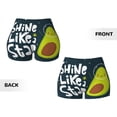 thumbnail image 3 of Sigee Avocado in Space1 Print Women's High Waist Workout Shorts - Squat Proof, Tummy Control, Yoga and Gym Activewear-Small, 3 of 9