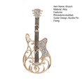thumbnail image 7 of Tnobhg Retro Versatile Ladies Brooch Exquisite Rhinestone-studded Guitar Design Hollow Collar Corsage Buckle Pin Brooch, 7 of 7