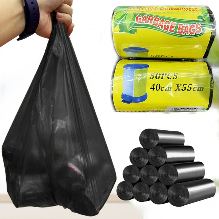 PlasticMill 100 Gallon Garbage Bags: Black, 1.3 Mil, 67x79, 10 Bags.