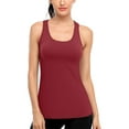 thumbnail image 4 of Women's Square Neck Quick Dry Stratch Camisole Backless Cross Knot Sport Tank Tops, 4 of 6