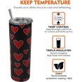 thumbnail image 4 of Valentine Tumbler With Lid and Straw Stainless Steel 20oz Valentine Skinny Tumbler Insulated Valentine Tumbler Water Bottle Cups Travel Mug Valentine Gifts for Women, 4 of 6