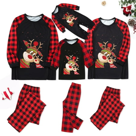 

Matching Family Pajamas For Women Men Christmas Red Plaid Jammies Holiday Cotton Pjs Clothes Mum and Dad Pyjamas