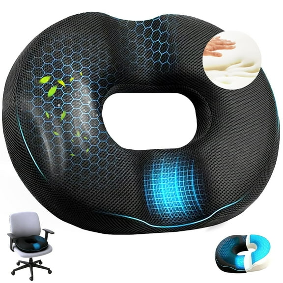 USIONE Donut Pillow Cushion - Pain Relief for Postpartum/Pregnancy, Hemorrhoids, Sciatica & Coccyx, Ideal for Office Workers & Car Drivers (Long Sitting)