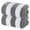Gray, variant on White Classic Luxury Cabana Stripe Cotton Beach Towels, Beige, 35 x 70, 2 Pack