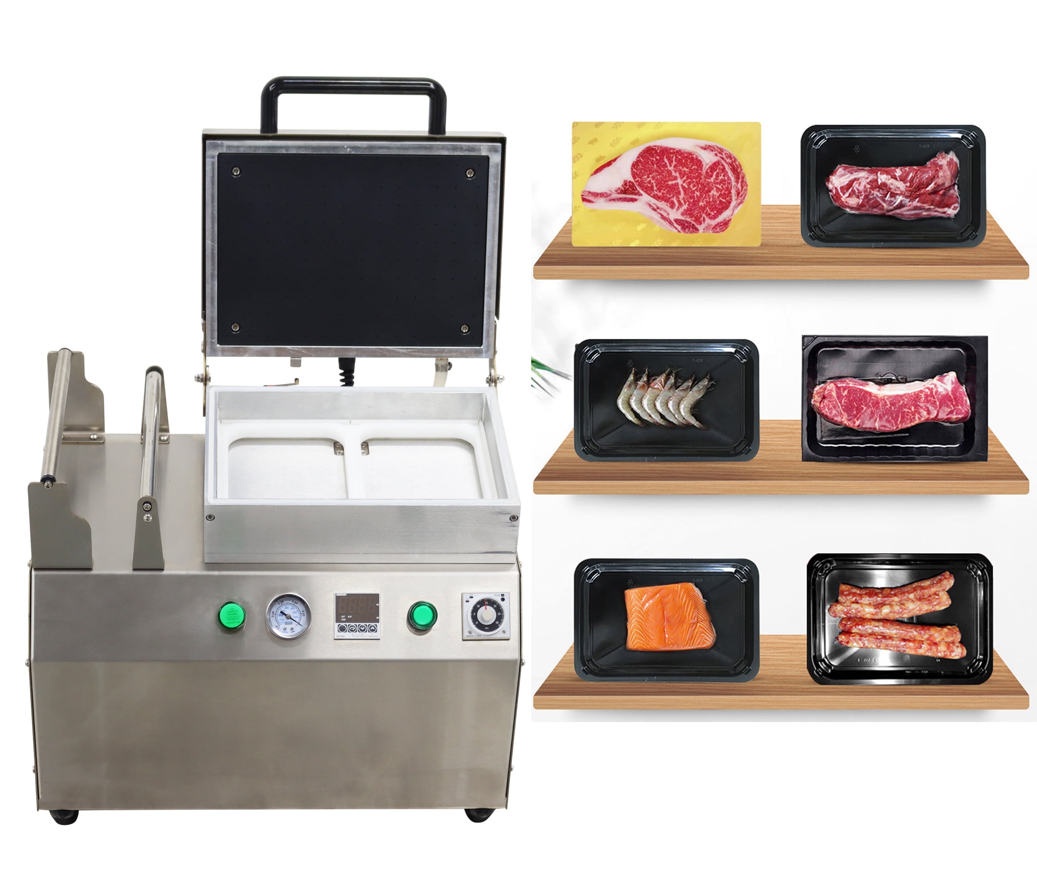 240T Bench Vacuum Fitting Machine Vacuum Fresh-keeping Laminating Machine Seal Seafood Skin Packaging Machine