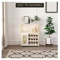 thumbnail image 4 of Wine Bar Cabinet with Adjustable Shelves Wine Cooler, Mini Bar for Home, Farmhouse Wooden Wines Rack, 36″ Tall Liquor Cabinet for Home, Kitchen,Dinning Room,Living Room,, 4 of 8