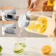thumbnail image 3 of SUMMIT Water Pitcher with Silicone Base 61oz/ 1.8L, Hot& Cold Glass Pitcher with Lid and Handle, Glass Carafe with Lid for Coffee, Juice, Lemonade and Milk (White), 3 of 6
