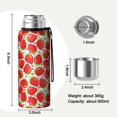 thumbnail image 7 of 20 Oz Red Strawberry Plants Fruit Coffee Tumbler Double Wall Insulated Stainless Steel Water Bottle | Metal Reusable Thermoses Flask with Cup Cap | Leak & Sweat Proof with Anti-Dust Lid, 7 of 7
