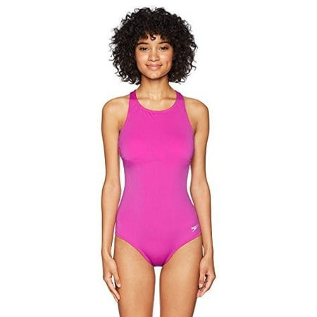Speedo Women's High Neck Women'S Swimsuit Very Very Fuchsia