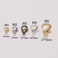 thumbnail image 2 of GYTY Keychains,Key Ring, 50pcs Lobster Clasps for Bracelets Necklaces Hooks Chain Closure Accessories for Jewelry Making Findings-Mix,10mm (Color : Mix, Size : 14mm) (Color : Silver), 2 of 5
