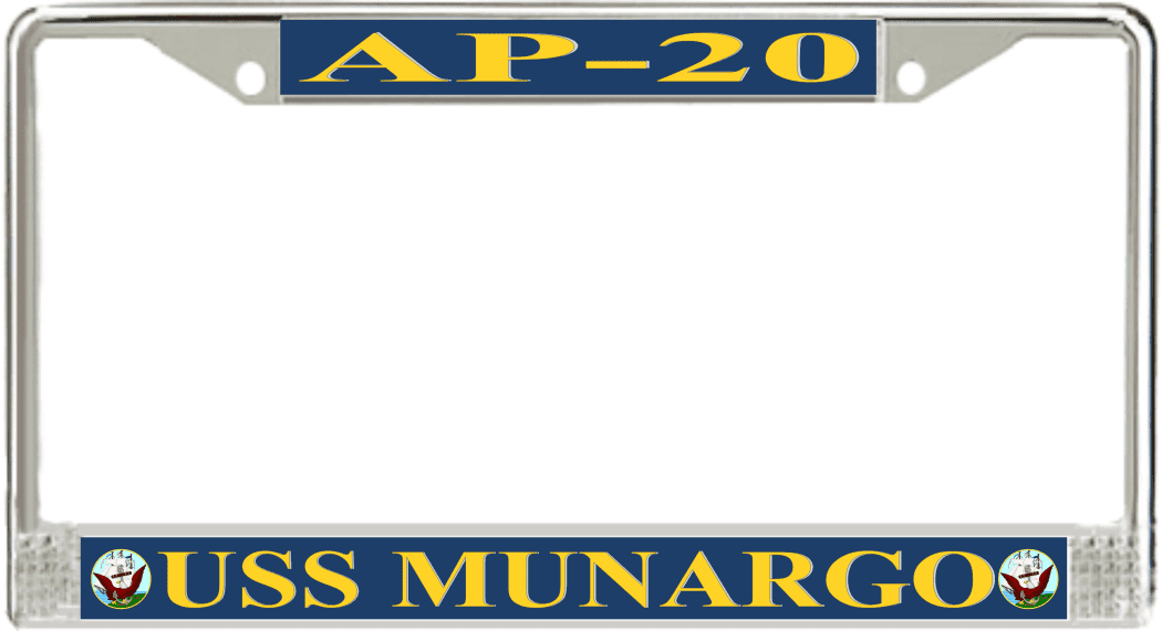 USS Munargo AP-20 License Plate Frame