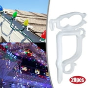 iLH Christmas Light Hooks Mini Gutter Hang Hooks Plastic Clip Outside String Lights