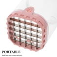 thumbnail image 3 of DEEPCRAFF 1Set Vegetable Chopper Slicer 4.06X3.43X3.43in Pink 304 Stainless Steel for Slicing Dicing Chopping, 3 of 8