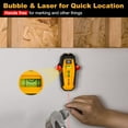 thumbnail image 4 of 2-in-1 Magnetic Stud Finder with Laser Level, Multi Surface Line Laser, Compact Wood & Metal Detector with Bubble Vials for Accurate Markings, Wall Scanners Tool for Hanging Frames & Pictures, 4 of 6