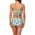 thumbnail image 5 of Women's Floral Bikini Swimsuit Tie Back Ruched Two Piece Bathing Suit, 5 of 6