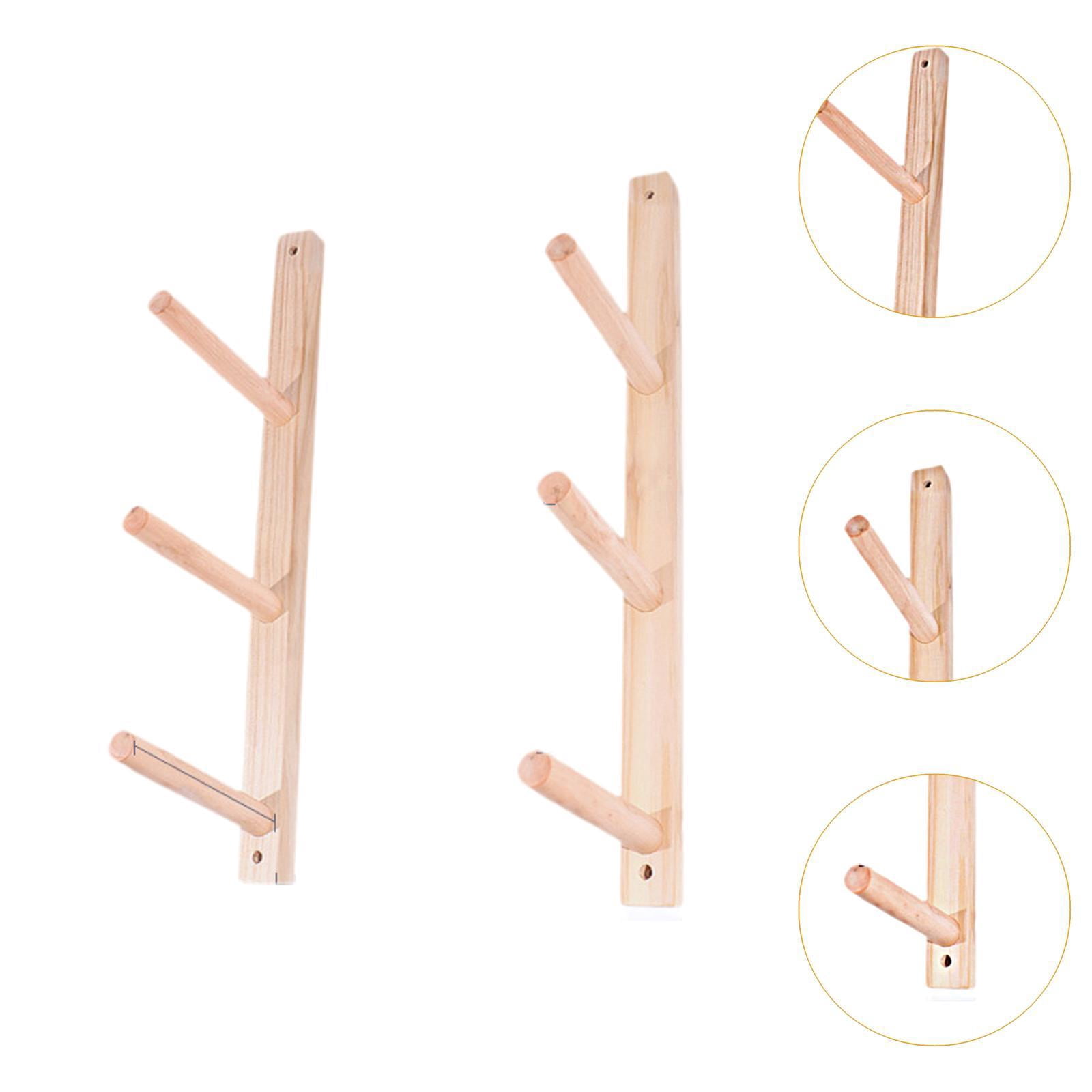 Fiocias 2 Pieces Wood Yoga Mat Storage Rack Gym Organizer Yoga Mat Holder for Skateboard 3 Tier