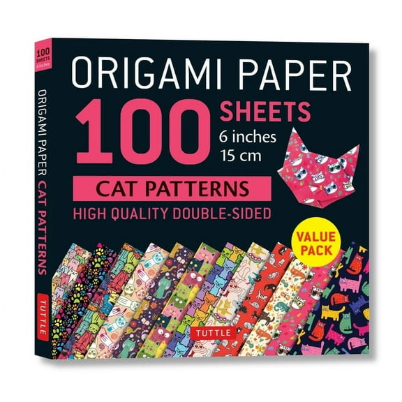 Origami Paper 100 Sheets Cat Patterns 6 (15 CM): Tuttle Origami Paper: Double-Sided Origami Sheets Printed with 12 Different Patterns: Instructions for 6 Projects Included (Other)