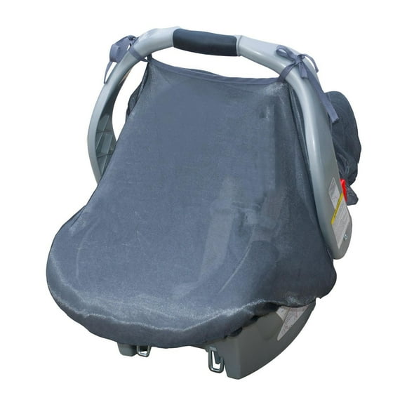 Jolly Jumper Solarsafe Infant Car Seat Net | Grey Mesh Cover with 85% UVB & 82% UVA Protection | Breathable Insect Shield with Adjustable Ties