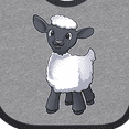 thumbnail image 4 of Inktastic Cute Little Lamb Boys or Girls Baby Bib, 4 of 4