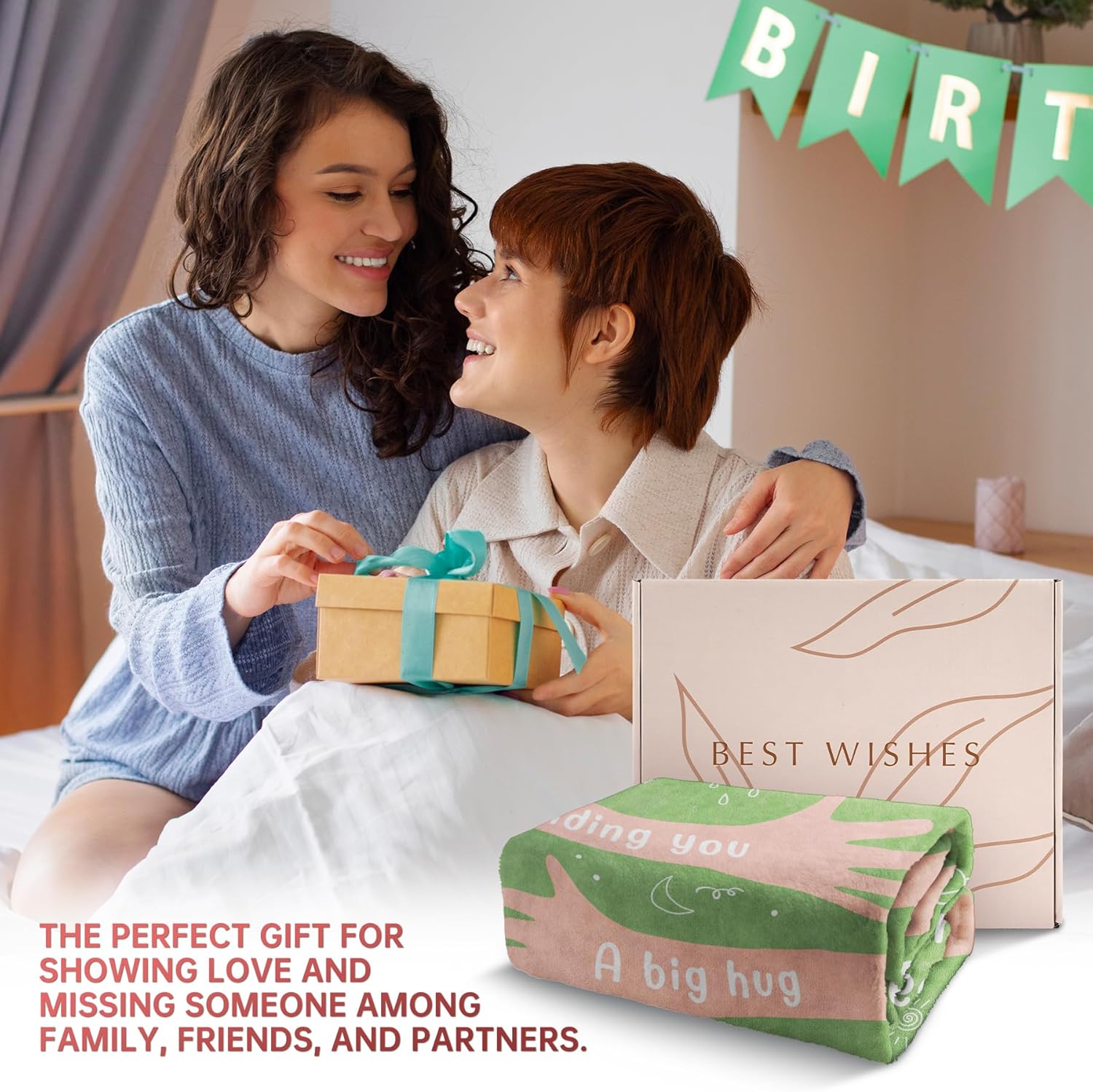 Get Well Gifts for Women Men, Hug/Healing Blanket, Thinking of You/Cancer Care/Sympathy/After Surgery Gifts for Friends, Sister, Coworkers, Soft Throw Blankets