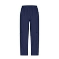 thumbnail image 6 of ZyeKqe Womens Pants High Waisted Baggy Pull on Pants Ankle Length Loose Fitted Beach Trousers, 6 of 8