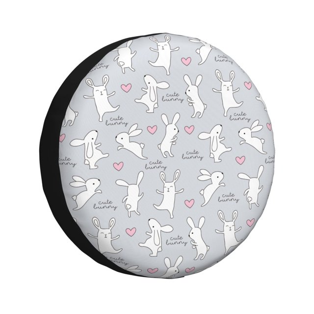 Balery Fun Rabbit Cubiertas para Neumáticos - Protector Resistente para Neumáticos de Camioneta, SUV, Remolque, Camper y RV-17 inch