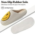 thumbnail image 5 of Smile Face Slippers for Women - Soft Plush Retro Preppy Slip-on Comfortable Indoor/Outdoor Shoes, 5 of 7