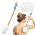 thumbnail image 4 of Yesbay Back Lotion Applicator with Replaceable Cotton Pads Even Coverage Sunscreen Cream Applicator with Curved Handle Back Feet Cleaning Bath Scrubber for Elderly, 4 of 8