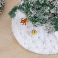 thumbnail image 4 of Falda de árbol de Navidad, tapete blanco de piel sintética, 78/90/122cm, adornos de fiesta en casa, 4 of 4