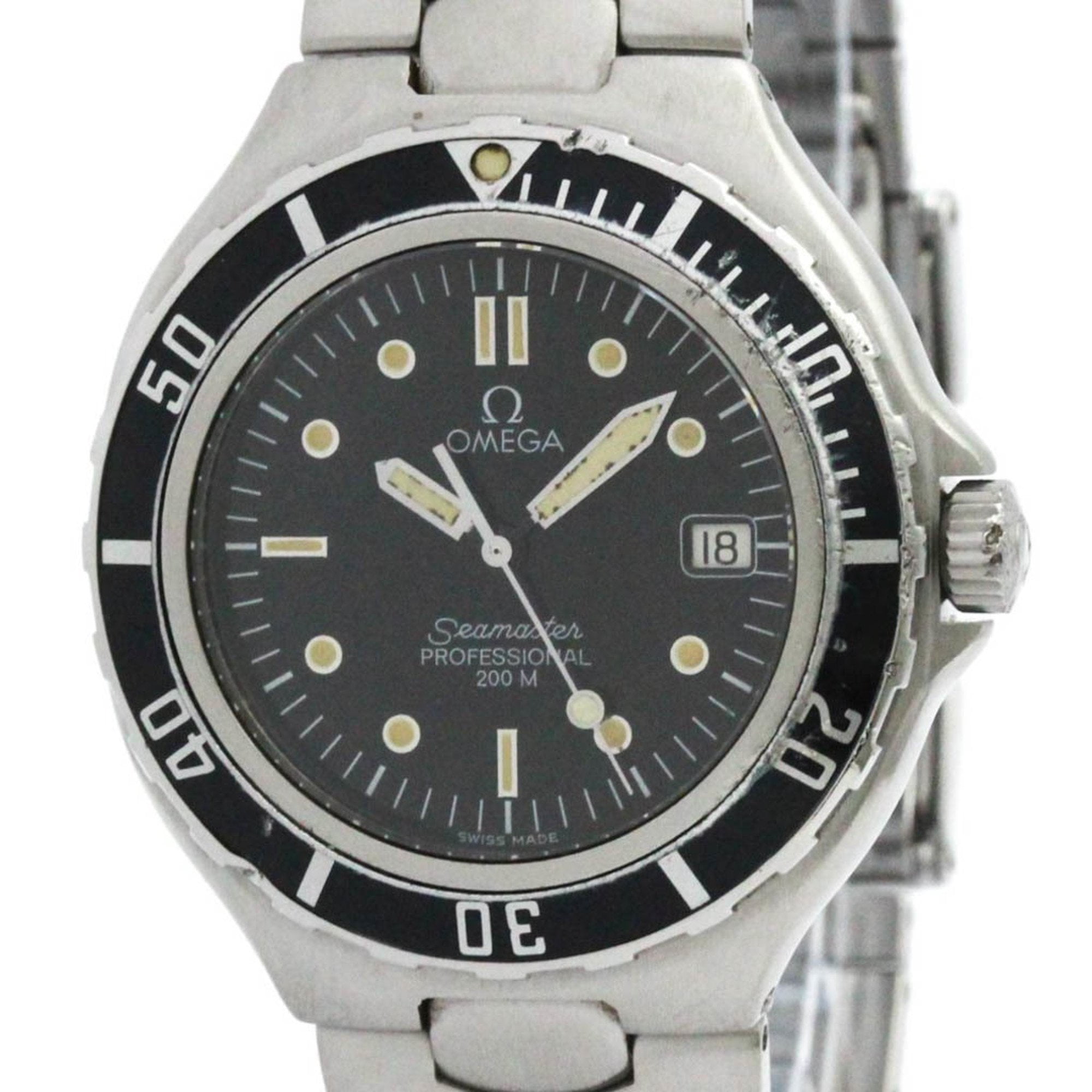 Pre-Owned OMEGA Seamaster Professional 200M Large Size Steel Mens Watch 396.1062... (Good)