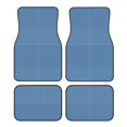 thumbnail image 1 of Balery Blue Gingham Juego de 4 Alfombrillas para Auto, Revestimientos de Caucho Resistente, Diseño Antideslizante, 1 of 7