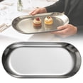 thumbnail image 2 of Clearance Under $5 Tray Silver Oval Tray For Dessert Display Stand,Metal (C) (1Pc), 2 of 9
