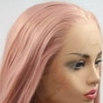 thumbnail image 3 of Creamily 13*3 Pink Wigs Glueless HD Lace Front Wigs And Go Lace Front Wig For Cosplay Party Light Pink Wig With Natural Hairline For Women, 3 of 8