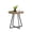 31.5'' Rustic Brown1, variant on 31.5" Round Dining Table, Modern Small Kitchen Table with Black Metal Legs, Seats 2-4 People, Brown, Table Only