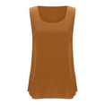 thumbnail image 6 of Hurxie Women's Cotton Linen Tank Tops V Neck Casual Cami Sleeveless Camisole Blouses Summer Basic Tank Shirt Gold M, 6 of 6