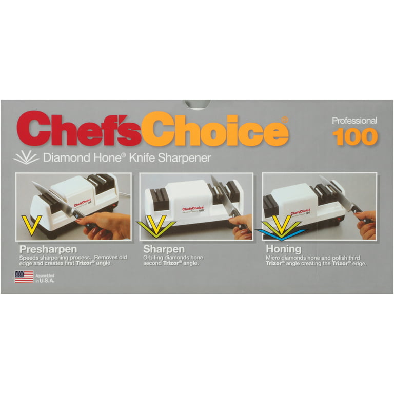 Chef's Choice Professional 100 Diamond Hone Knife Sharpener w Manual w/ old  box