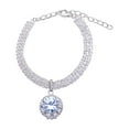 thumbnail image 2 of Pnellth Pet Necklace Exquisite Shiny Pet Cat Dog Rhinestone Jewelry Collar, 2 of 8