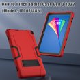 thumbnail image 3 of Dteck for Walmart Onn 10.1 Inch 3rd Gen Case 2022 with Built in Kickstand, Heavy Duty Kids-Friendly Hybrid Shockproof Rugged Protective Cover for Onn 10.1" 2022 Model 100071485,Red + Black, 3 of 8