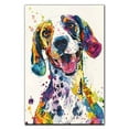 thumbnail image 3 of American Leopard Hound Canvas Wall Art, Modern Cute Colorful American Leopard Hound Canvas Dog Art Pictures Wall Decor for Kids Bedroom Decoration Unframed 8x12 inches, 3 of 5