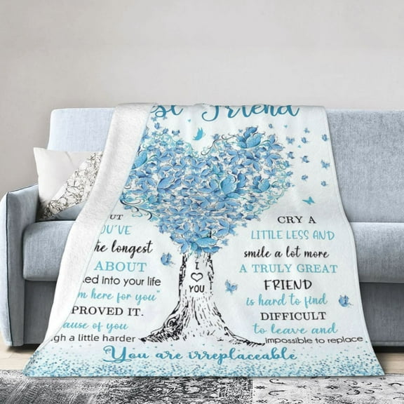 Best Friend Birthday Gifts for Women, Gift for Best Friend Women Blanket , Bestie BFF Soul Sister Graduation Gifts Ideas for Woman, Friendship Unique Gift 50x40