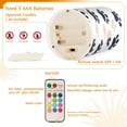 thumbnail image 5 of Yayeee Flameless Candles with Remote Flickering Battery Operated Multi Color Changing, Beige Christmas Snowman, 5 of 7