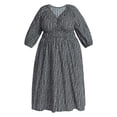 thumbnail image 4 of Terra & Sky Women's Plus Size Cinch Waist Midi Dress, Sizes 0X-5X, 4 of 4
