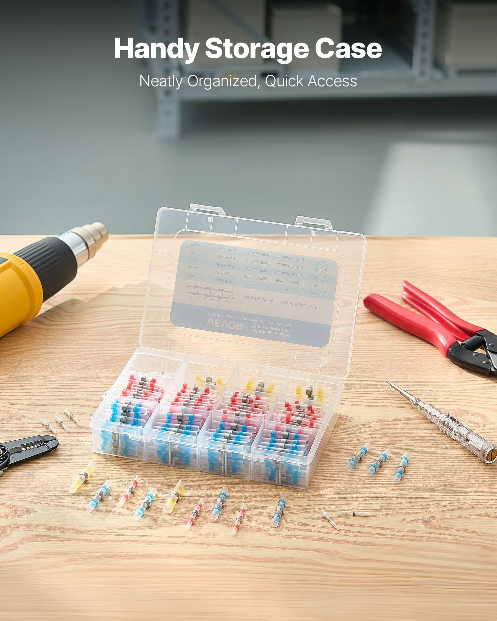 Heat Shrink Butt Connectors, 330PCS, Waterproof Solder Seal Wire Connectors Kit, Electrical Terminals Insulated Solderless Wiring, 4 Colors 4 Sizes 26-10 AWG, for Industrial Marine Automotive