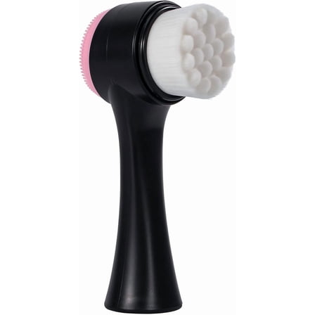 Face Brush 2 in 1, Facial Cleansing Exfoliating ,Scrubber Silicone Double Side Face Wash Scrub Brush with Super Soft Bristles for Deep Pore Cleansing