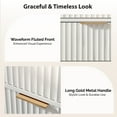 thumbnail image 5 of Ktaxon Fluted Wardrobe Closet Armoire with Hanging Rod, Modern Drawer & Shelf – Elegant White Finish Closet with Wood Handles, Farmhouse to Mid-Century Style, 5 of 9