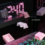 COSTOM Pink Keycaps,135 Topographic keycap Sets,Backlit Shine Through PBT Keyboard Keycaps for 61/64/66/68/71/75/84/87 Mechanical Keyboards,Pink