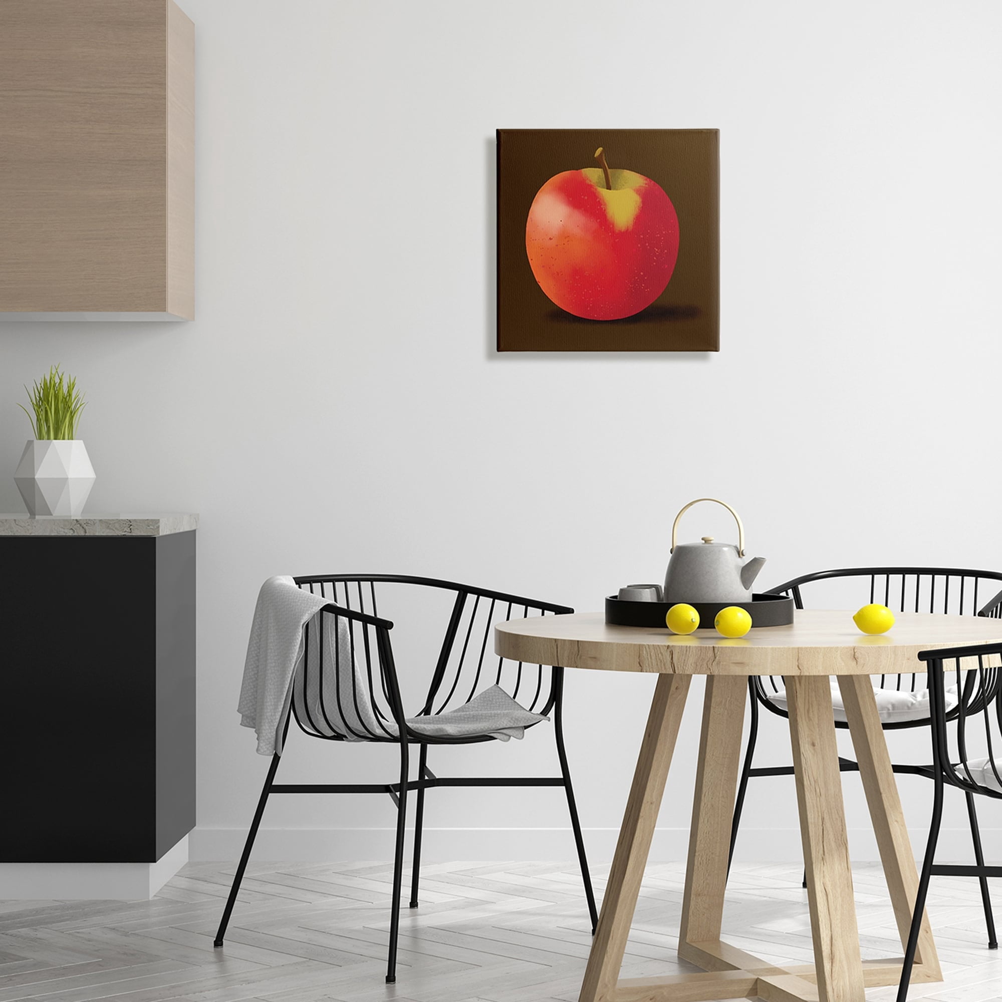 Stupell Industries Lush Red Apple Detailed Portrait Design, 17 x 17, Design by Sally Springer Griffith