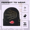 thumbnail image 4 of Anime Beanie Hat Winter Caps for Men and Womens Beanies, Cuffed Knit Graphic Beanie, Comfy and Soft Embroidered Anime Hat (Black Dragon), 4 of 7